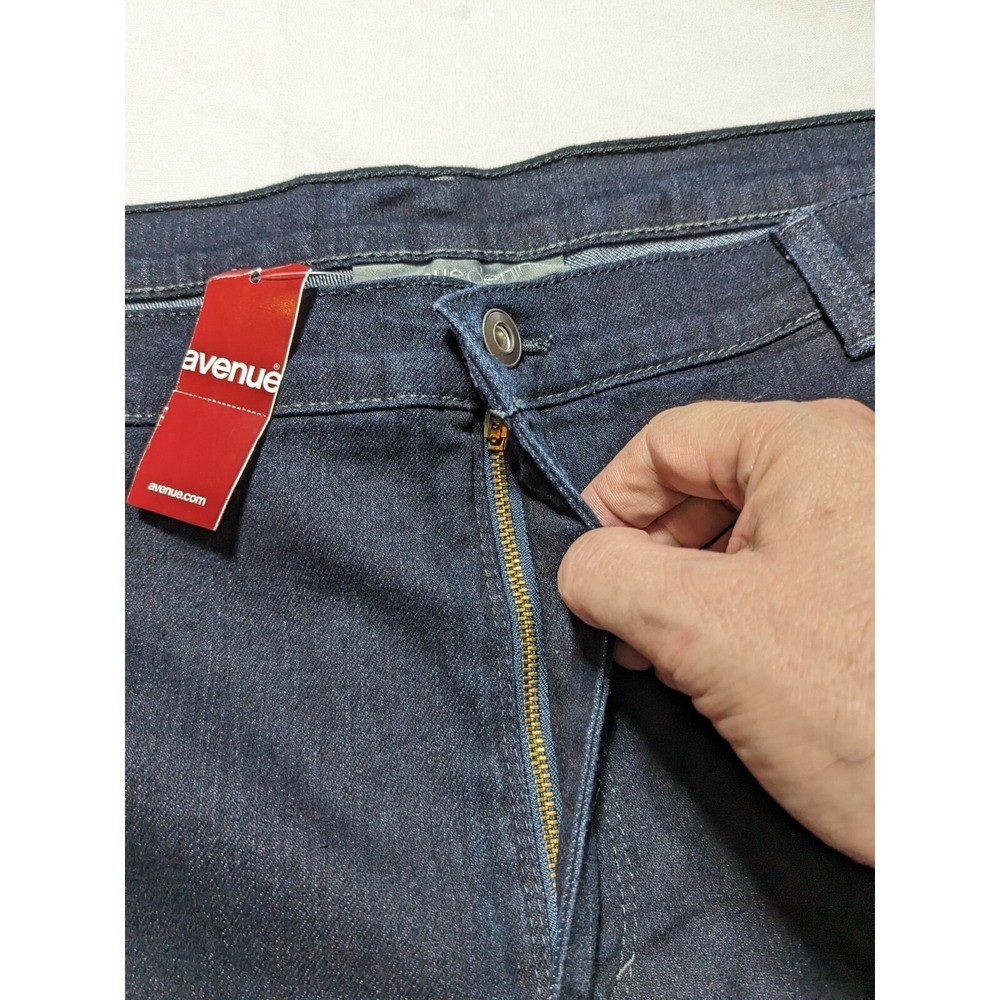 AVENUE DENIM CLASSIC TAPERED Women Plus 24 Average Cotton Poly Stretch Jeans NEW - Picture 10 of 16